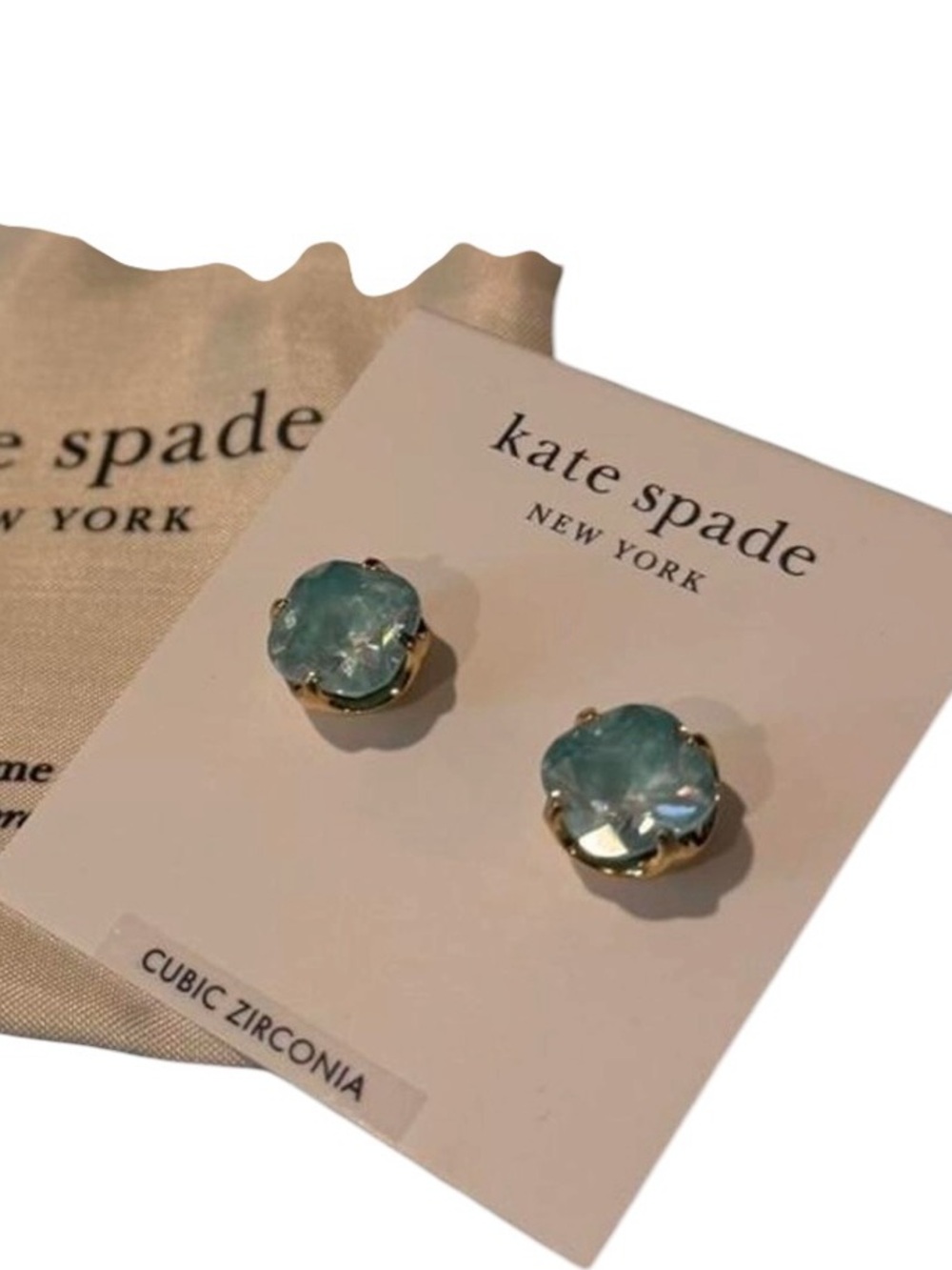 Kate Spade New York Turquoise Crystal Stud Earrings – NWT ✨